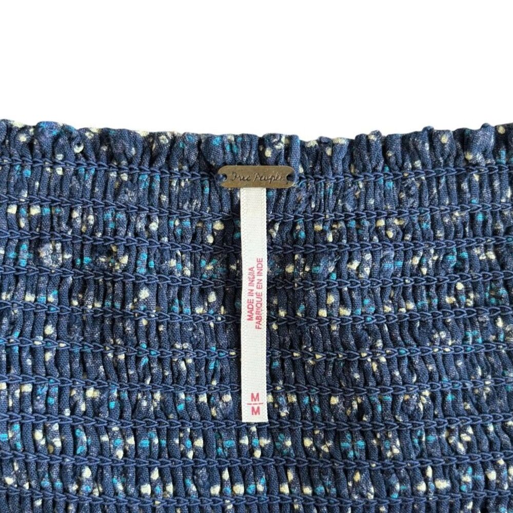 Free People "Across The Sea" Patchwork Strapless Tunic Mini Dress Indie Size M - Picture 6 of 10